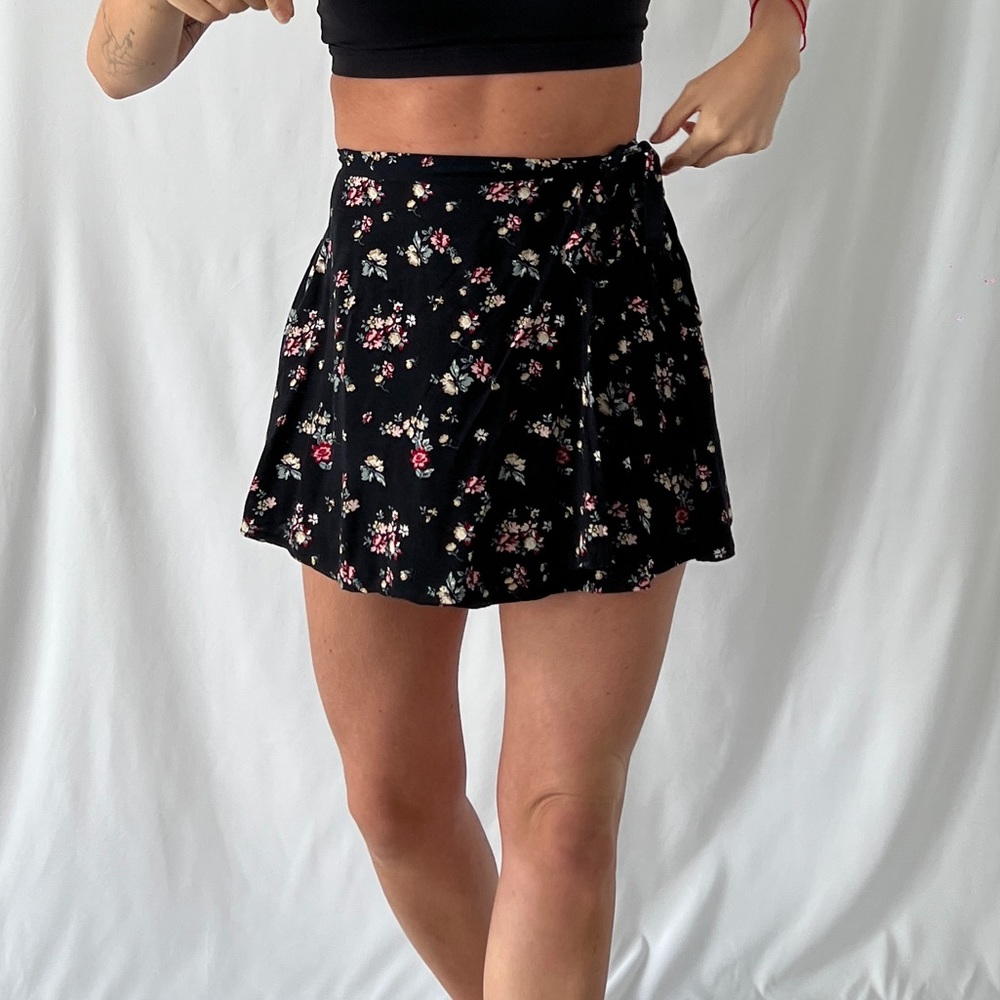 LF Floral Wrap Skirt